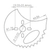 フィンガーテック 3.5インチ x 3mm 非対称チタンディスク