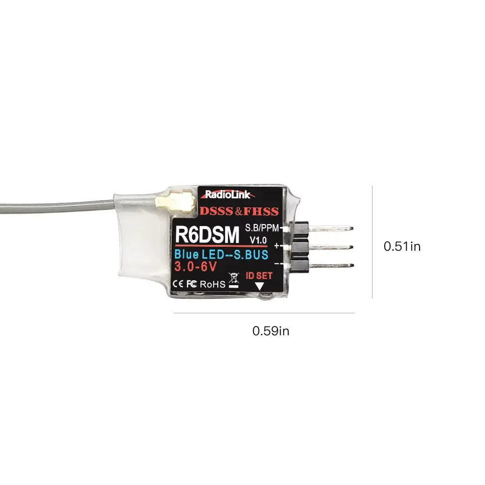 RadioLink R6DSM 10ch ppm & S-BUS受信機