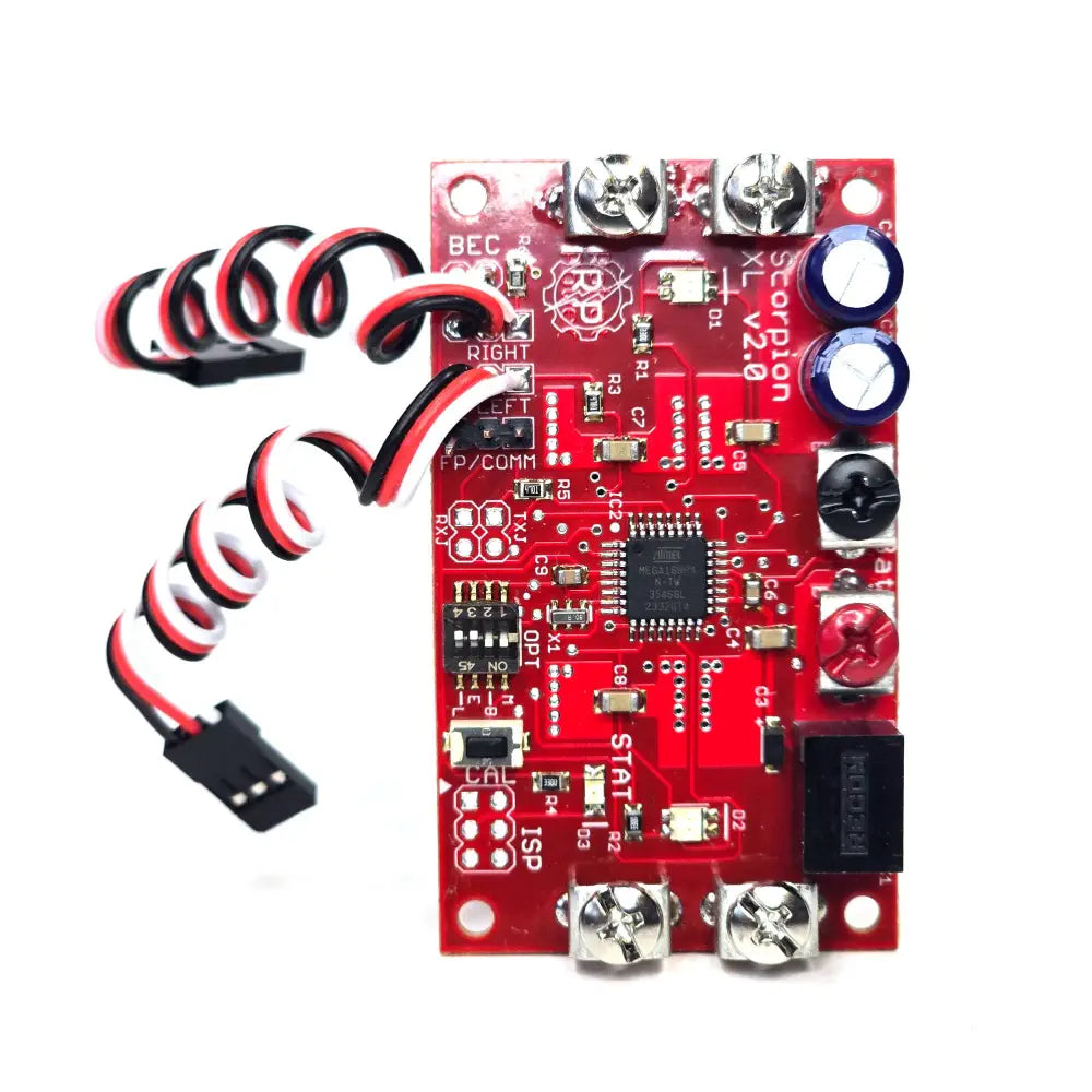 Robot Power Scorpion XL 2.0 デュアルチャンネル R/Cモータコントローラ (20A、5.5～28V)