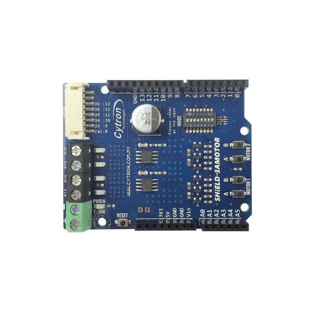 Cytron 1.2Amp 7V～30V DCモータドライバシールド (Arduino 用、2チャンネル)