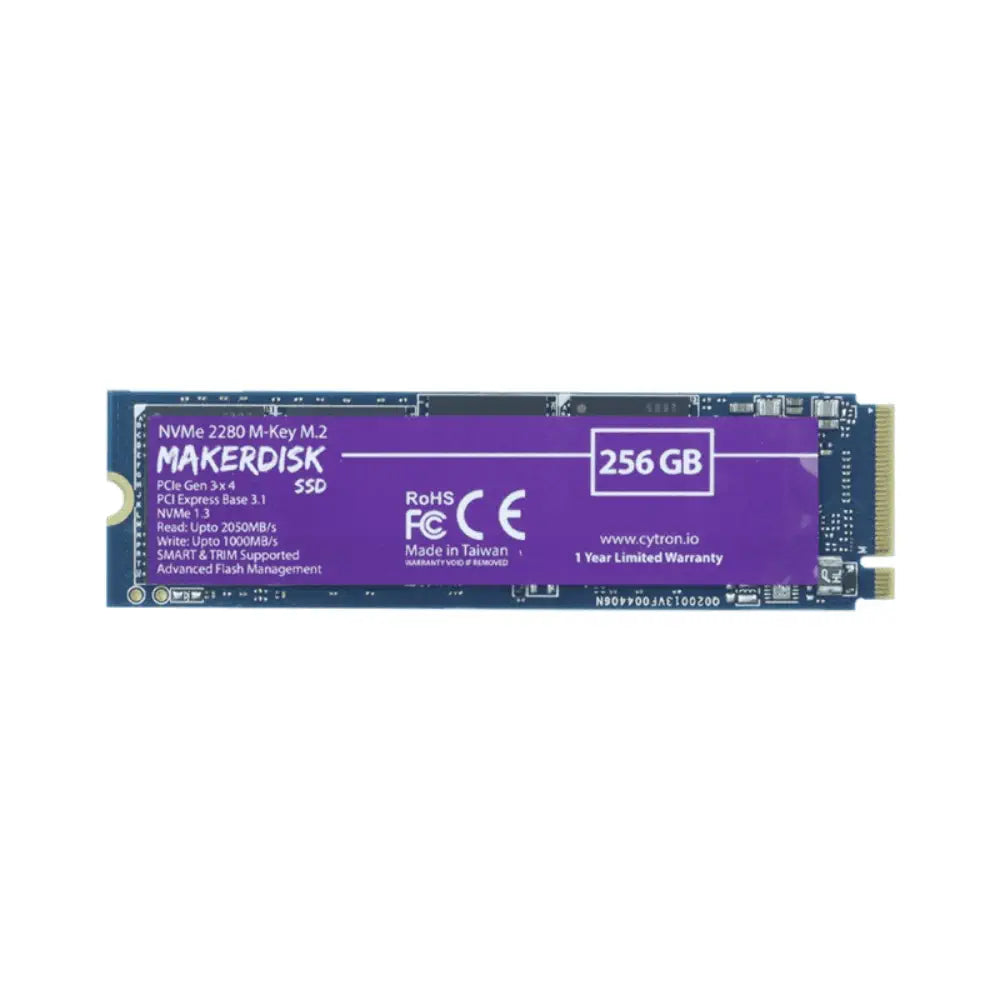 Cytron MakerDisk 256GB NVMe 2280m-Key SSD (Raspberry Pi OS インストール済み)