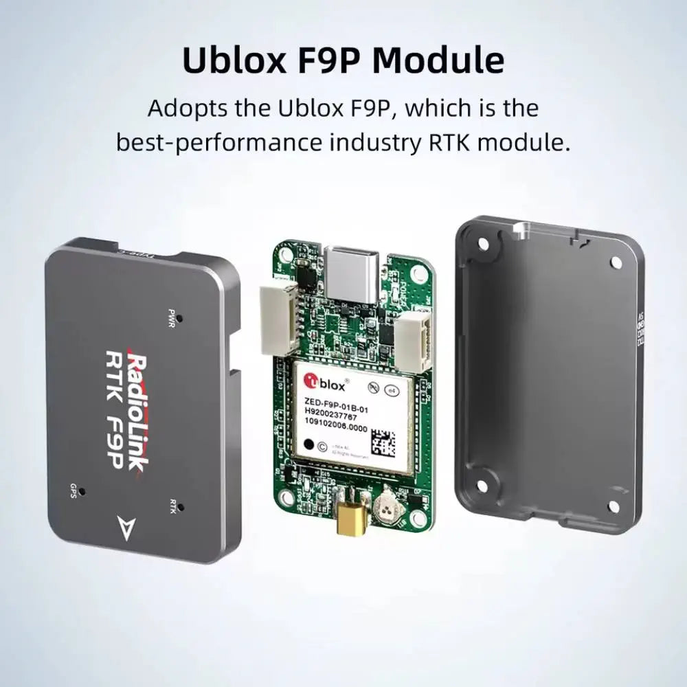 Radiolink RTK F9P 受信機 (cm精度RTK、Roverアンテナ ANT-M7付属)