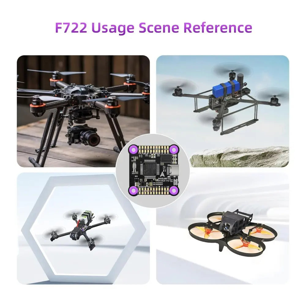Radiolink F722 レーシングフライトコントローラ (OSD BEC統合型オープンソースBetaflight)