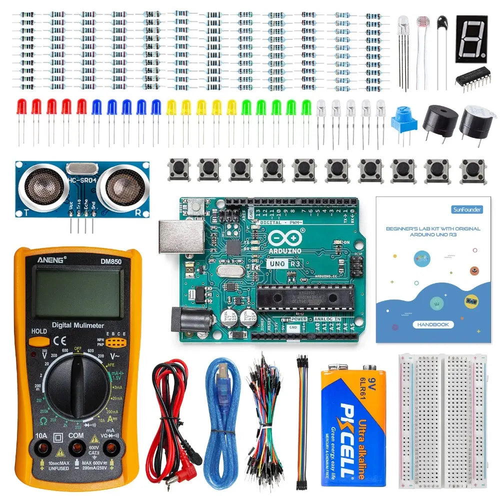 SunFounder 初心者向けラボスタータキット (オリジナル Arduino Uno R3 REV3 ボード付き)