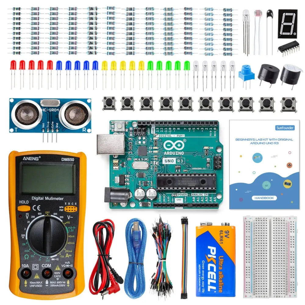 SunFounder 初心者向けラボスタータキット (オリジナル Arduino Uno R3 REV3 ボード付き)