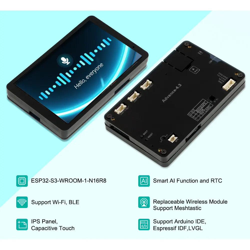 Elecrow CrowPanel Advance 4.3 HMI ESP32 800x480 AIディスプレイ IPSタッチスクリーン