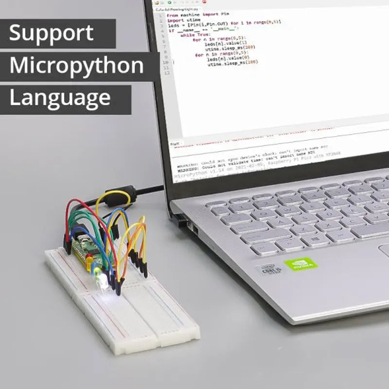 Elecrow Raspberry Pi Pico アドバンスキット (32個のモジューおよび32種類のプロジェクト付き、Raspberry Pi Picoボード無し)