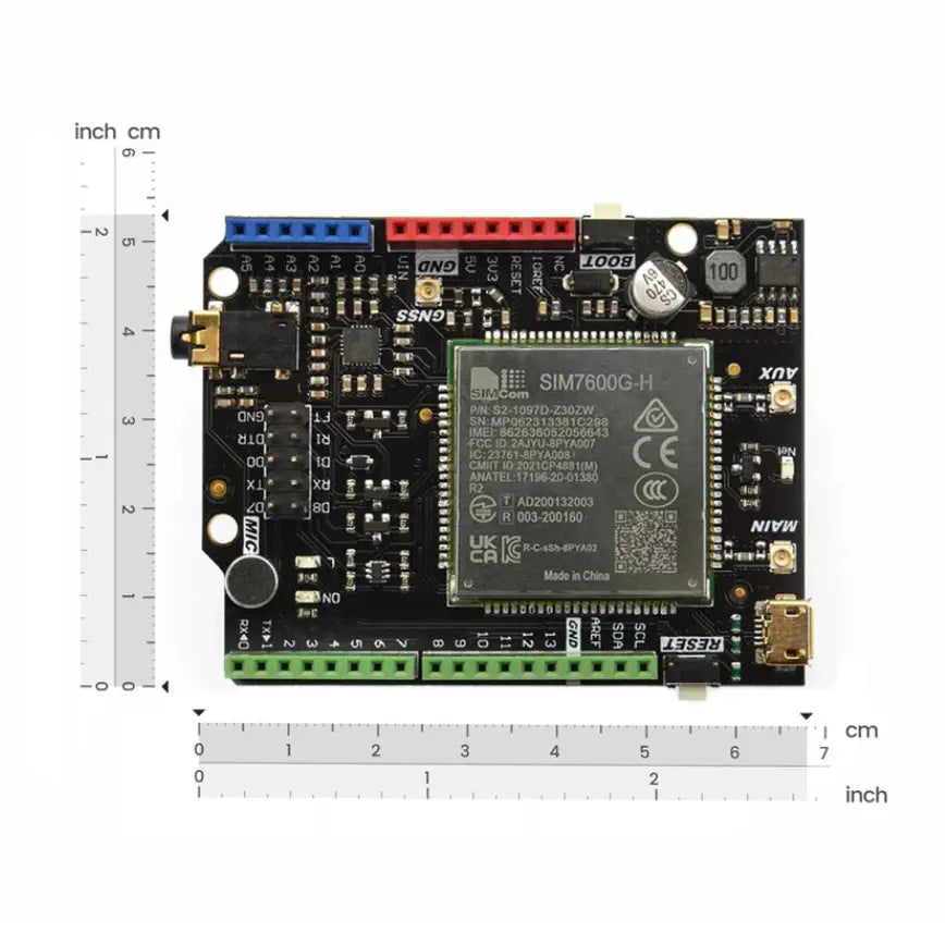 SIM7600G-H CAT4 4G/LTEシールド (Arduino用)