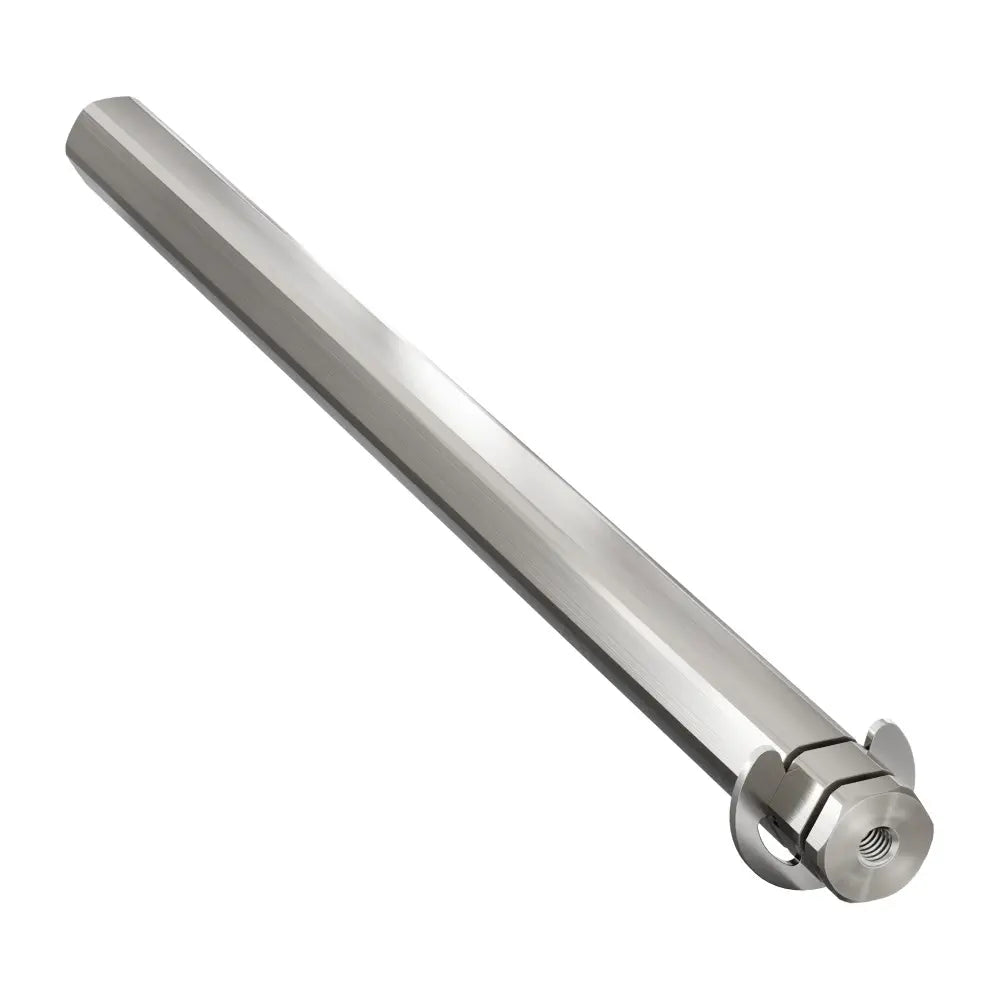 ServoCity REX® 12mm シャフト w/ E-Clip (ステンレススチール, 192mm 長さ)