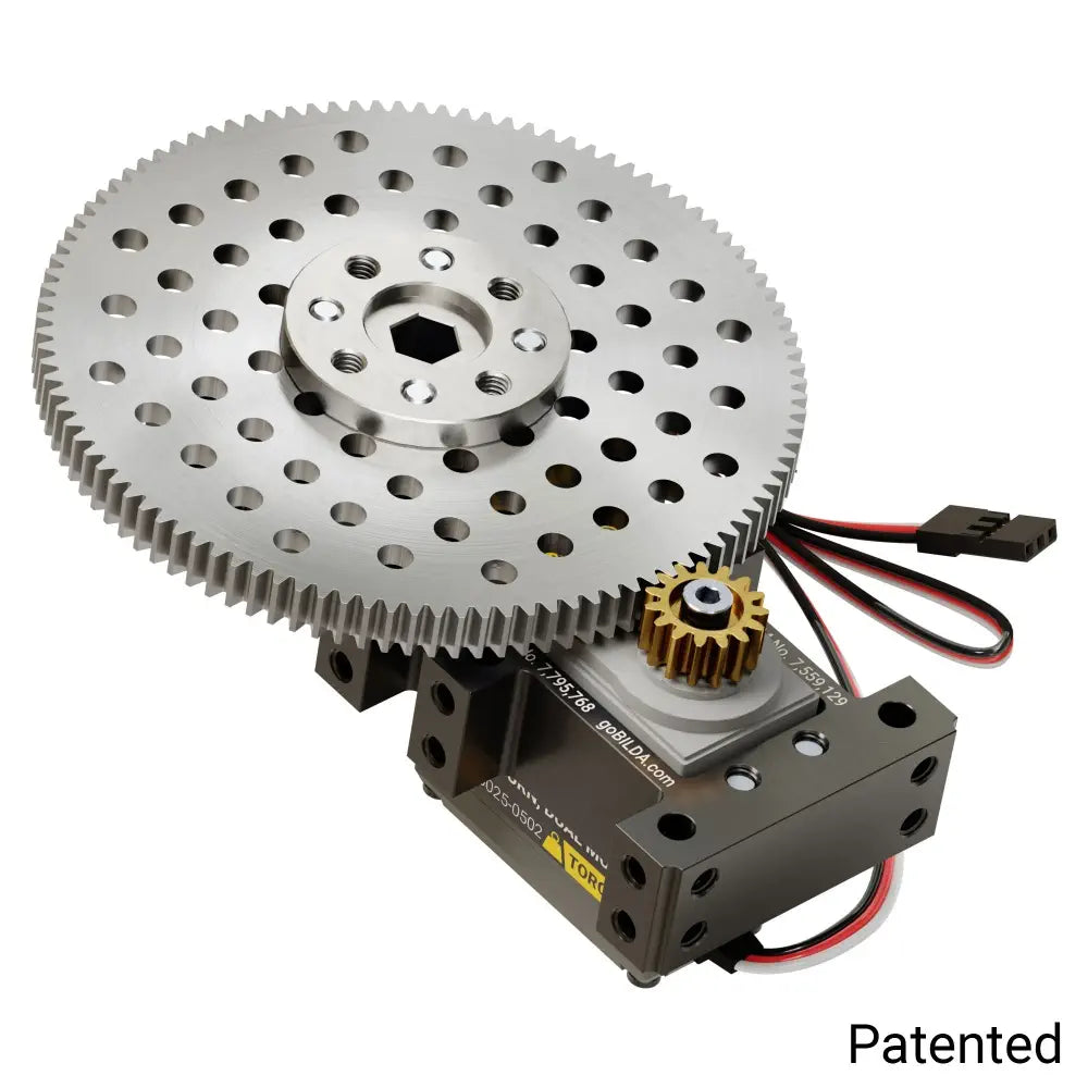 ServoCity Stingray-7 サーボギアボックス（1.17 sec/60°、8.6 RPM、2450oz-in トルク、257° 回転）- 連続モード