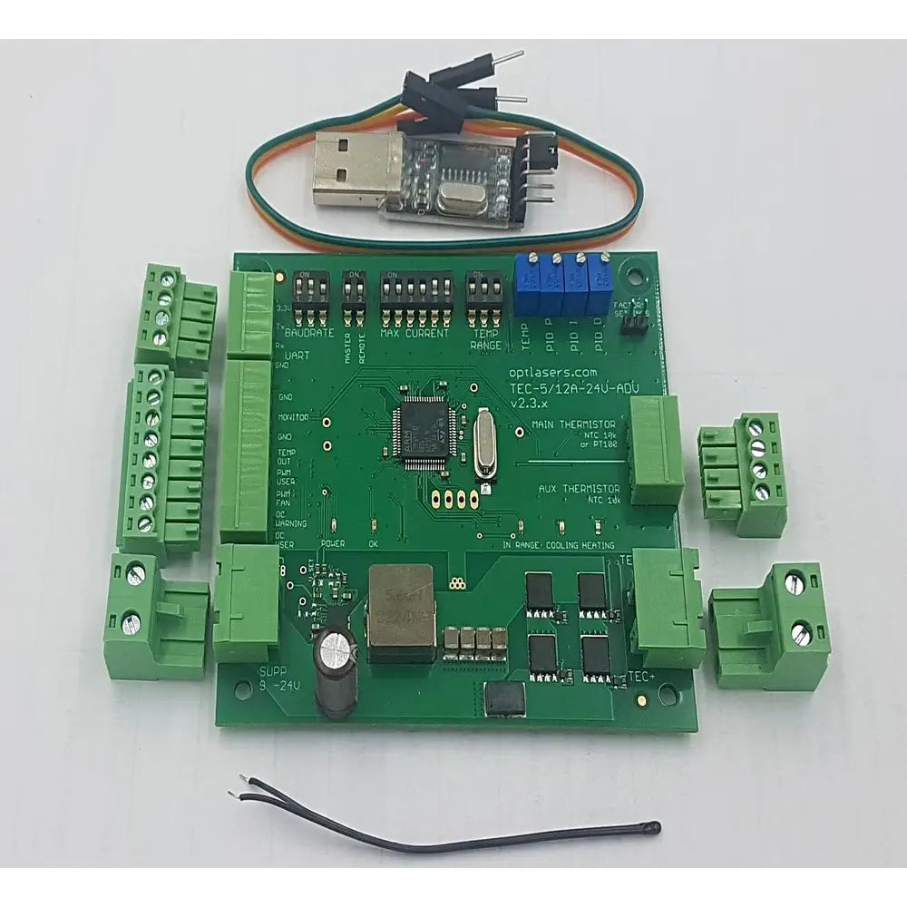 Opt Lasers TEC-5A-24V-ADV RS232 USB プログラマブル温度 TECコントローラ