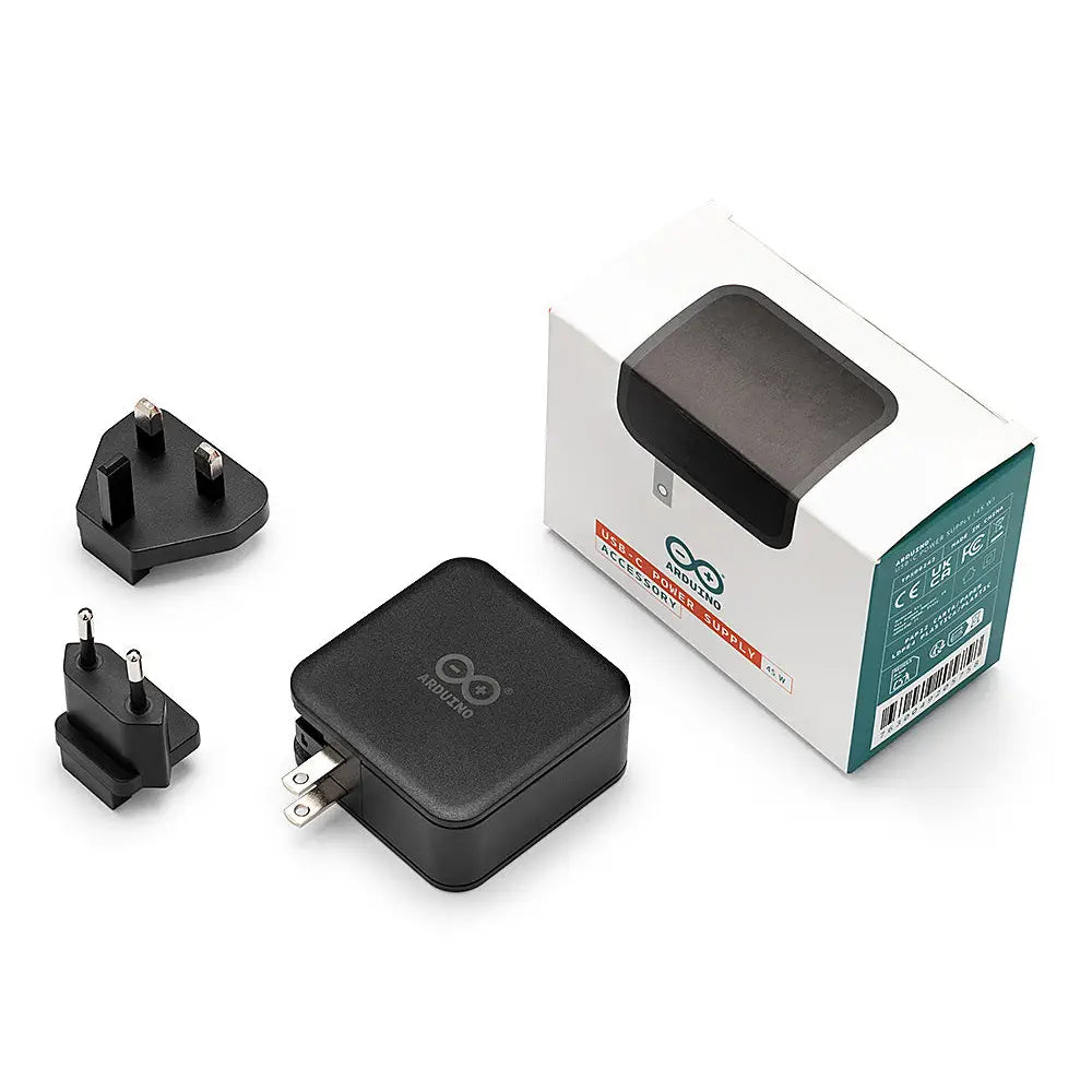 Arduino USB-C 電源アダプタ 45W (EU/UK/US/AU対応)