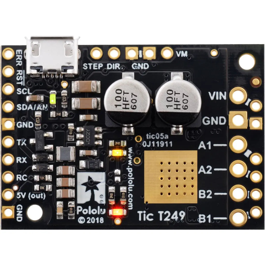 Tic T249 USB Multi-Interface ステッピングモーターコントローラー (10 V ～ 47 V)