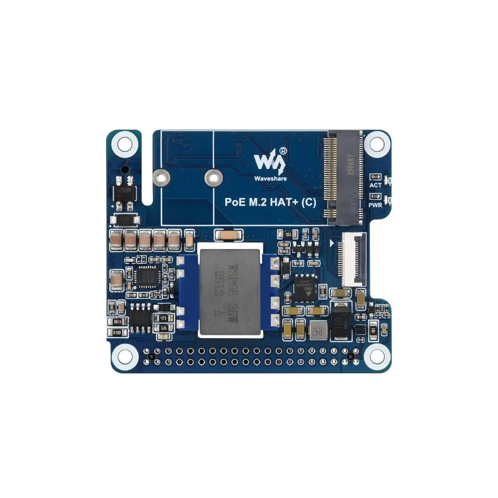 Raspberry Pi 5 用 Waveshare PCIe to M.2 アダプター PoE 機能付き (C)