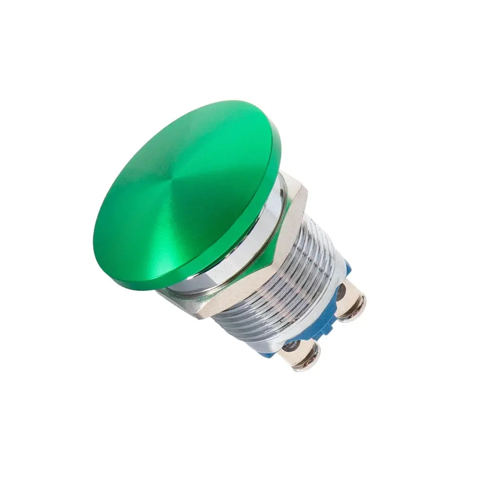Sparkfun 金属製マッシュルームヘッド押しボタンスイッチ - パネル取付型 (16mm, Green)