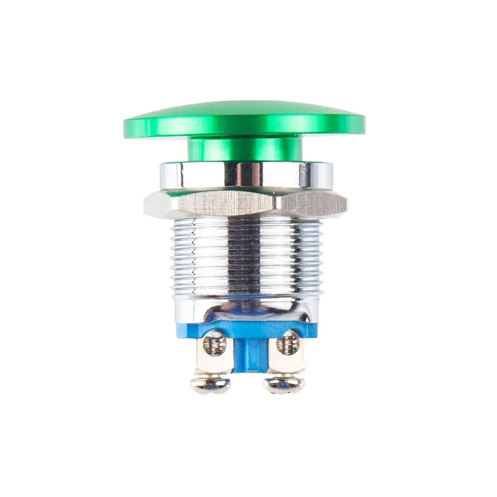 Sparkfun 金属製マッシュルームヘッド押しボタンスイッチ - パネル取付型 (16mm, Green)