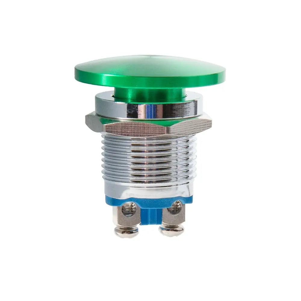Sparkfun 金属製マッシュルームヘッド押しボタンスイッチ - パネル取付型 (16mm, Green)