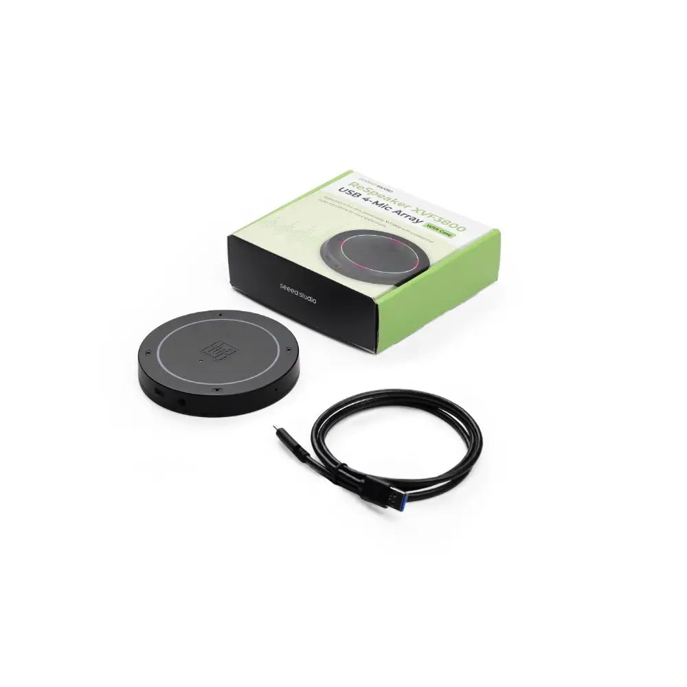 reSpeaker XMOS XVF3800 w/ Case – AI-Powered 4-Mic Array for Clear Voice in Noise