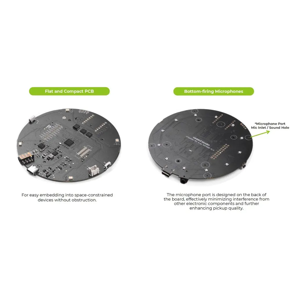reSpeaker XMOS XVF3800 w/ Case – AI-Powered 4-Mic Array for Clear Voice in Noise