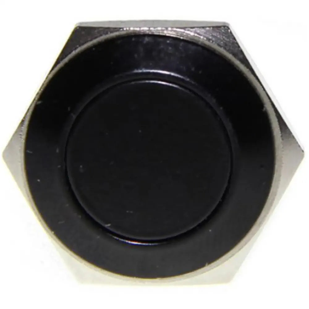 16mm 耐衝撃金属製プッシュボタン（カーボンブラック）