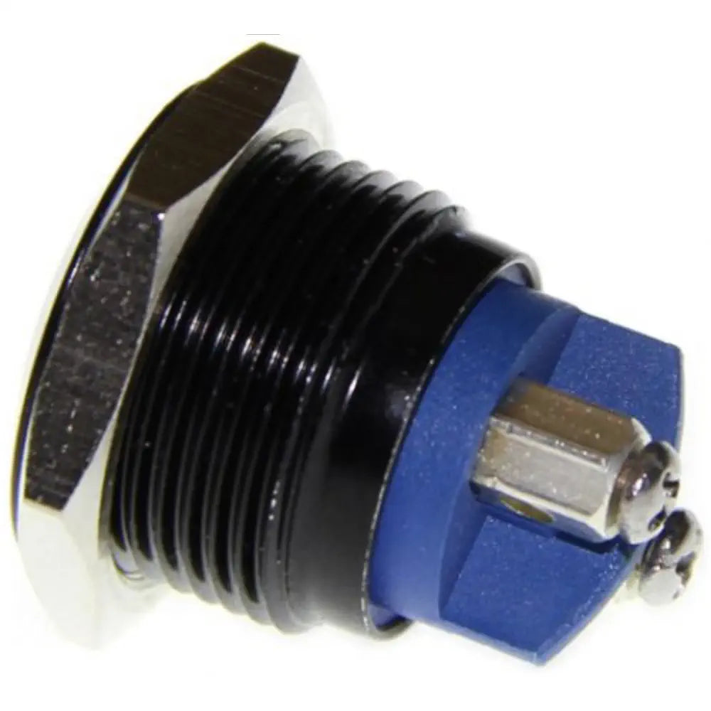 16mm 耐衝撃金属製プッシュボタン（カーボンブラック）