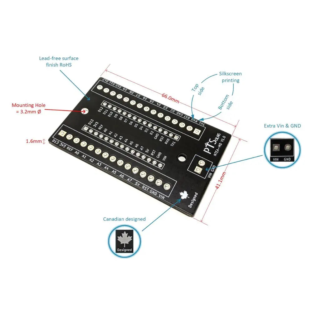PTSolns Nano開発ボード NTEA-MD用ブレークアウトボードキット