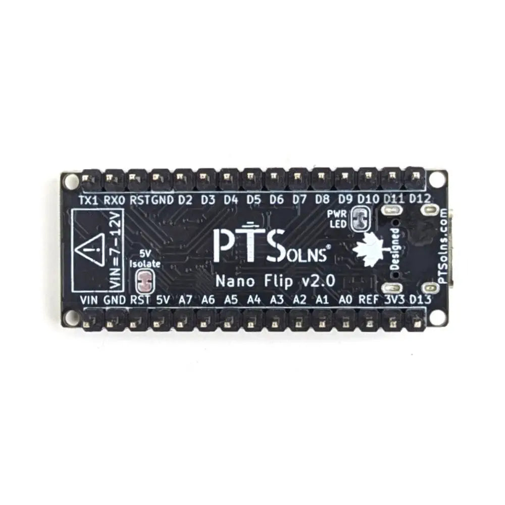 PTSolns Nano Flipマイクロコントローラ (ATmega328Pベース、Arduino Nano互換)
