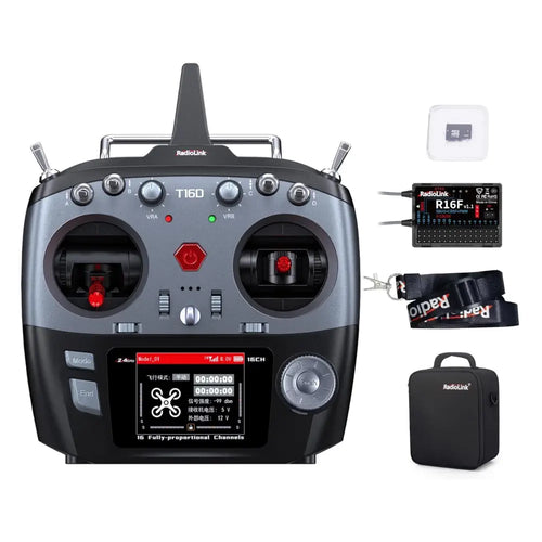 RadioLink T16D 16チャンネル RC送信機 (2.4GHz R16F受信機付属)