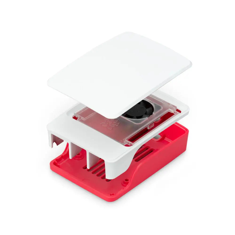 Raspberry Pi 5用ファン付きケース（赤 / 白）