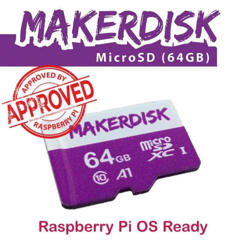 Raspberry Pi認証済MakerDisk microSDカード（RPi OSインストール済み）（64GB）