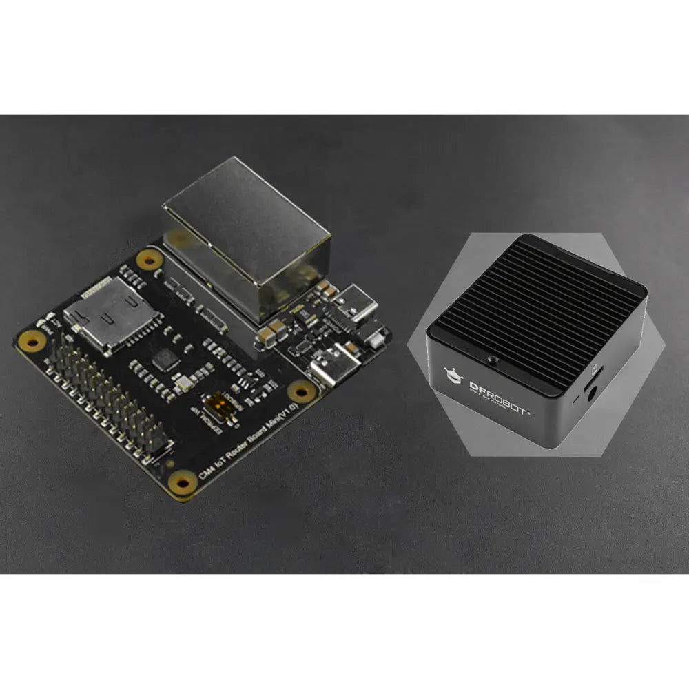 Raspberry Pi Compute Module 4 IoT ルーター キャリア ボード ミニ (金属冷却ケース付き)