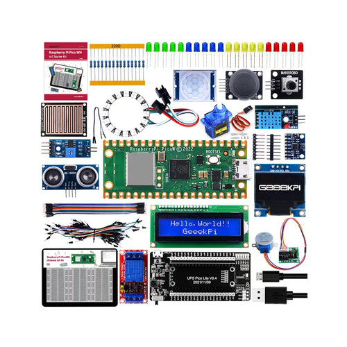 Raspberry Pi Pico W IoTスタータキット (OLEDディスプレイおよび各種センサ付属)