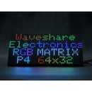 Waveshare RGB フルカラーLEDマトリックスパネル 4mm間隔 64 x 32ピクセル