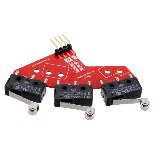 Romi/TI-RSLK MAX 用右バンパー スイッチ アセンブリ (スルーホール ピンはんだ付け)