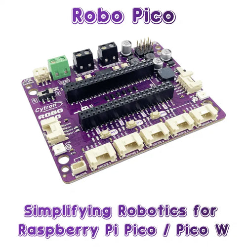 Robo Pico：Raspberry Pi Pico / Pico W用 Simplifying Robotics (Robo Pico、RPi Pico、ヘッダ付属) 