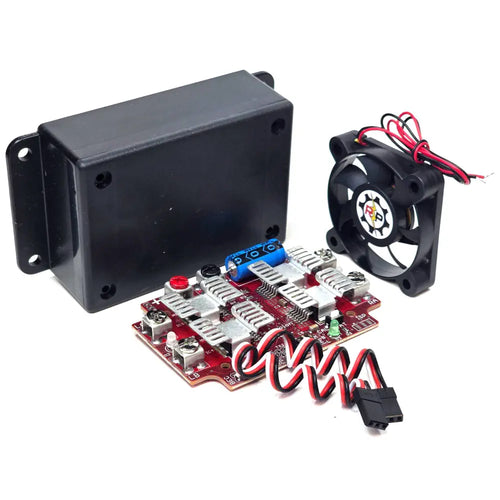 Robot Power Scorpion XXL デュアルチャンネル R/C モーターコントローラー 20A、6-28V エンクロージャーとファン付き