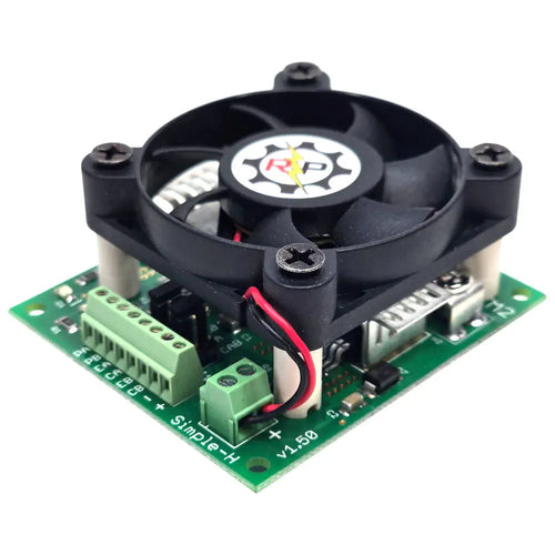 Robot Power Simple-H デュアルチャンネル Hブリッジコントローラ (20A、5～28V、3～5Vロジック用、ファン付き)