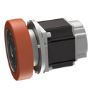 RoboteQ 142mm フレーム モータ ギアボックス ホイール アセンブリ (2000Kg 移動ロボット用 ブレーキなし)