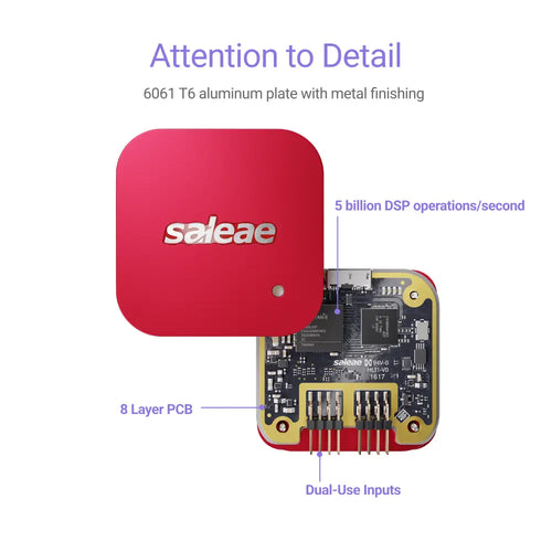 Saleae Logic 8 ロジックアナライザ 8チャンネル & 25MHz (赤色)    