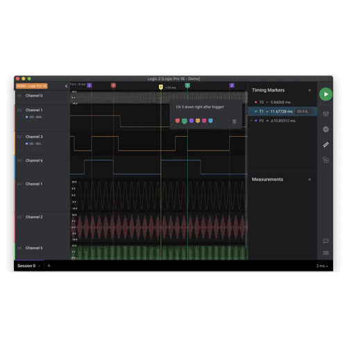 Saleae Logic Pro 8 ロジックアナライザ 8チャンネル 100MHz (赤色)