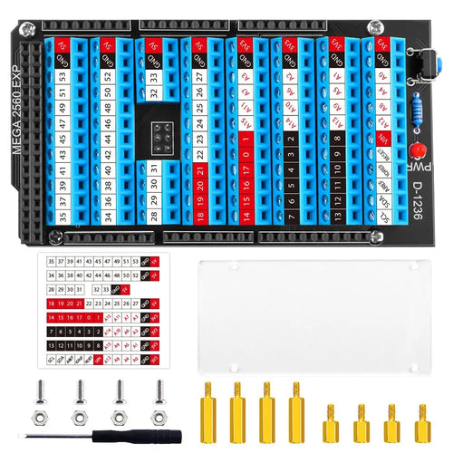 Arduino MEGA 2560 R3用 ネジ端子台 GPIO拡張ボード