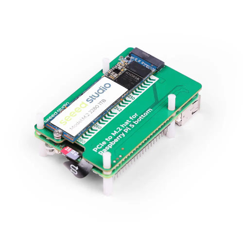 SeeedStudio PCIe to M.2 HAT for Raspberry Pi 5、NVMe SSD 対応、Hailo8/8L 対応