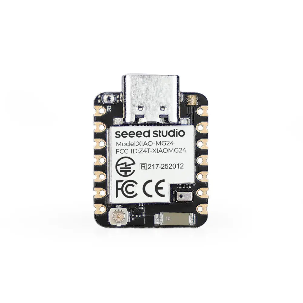 Seeed Studio XIAO MG24 Sense、7ピンヘッダ 2個 (未取付)