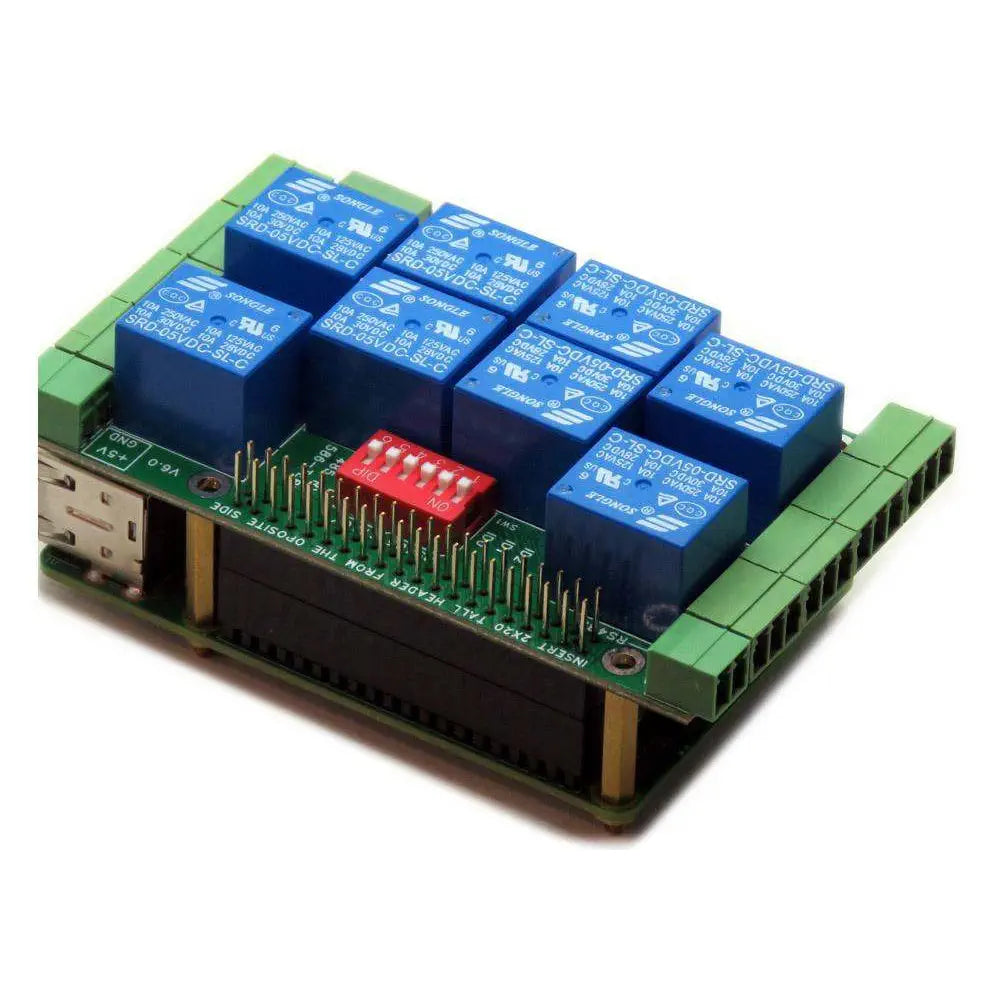 Raspberry Pi用 Sequent Microsystems 8リレー 4A/120V 8層スタッカブルHAT