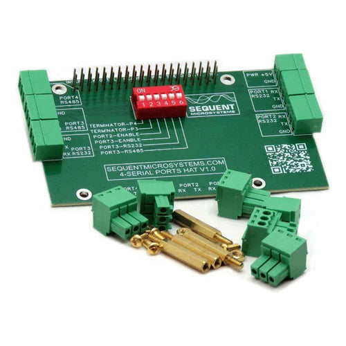 Sequent Microsystems 4シリアル ポート スタッカブルHAT (RS485 & RS232、Raspberry Pi用)