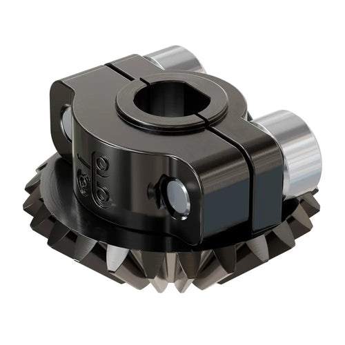 ServoCity クランプ スチール マイター ギア (6mm D ボア、24 歯、MOD 1)
