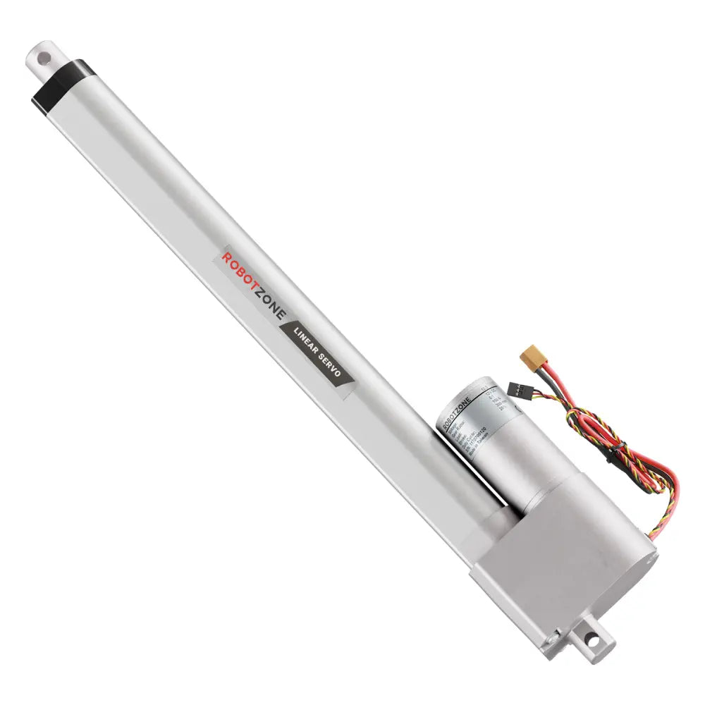 ServoCity ヘビーデューティー リニアサーボ (位置制御、12～24V、33 lb 推力、1.7 inch/sec、12 inch ストローク)