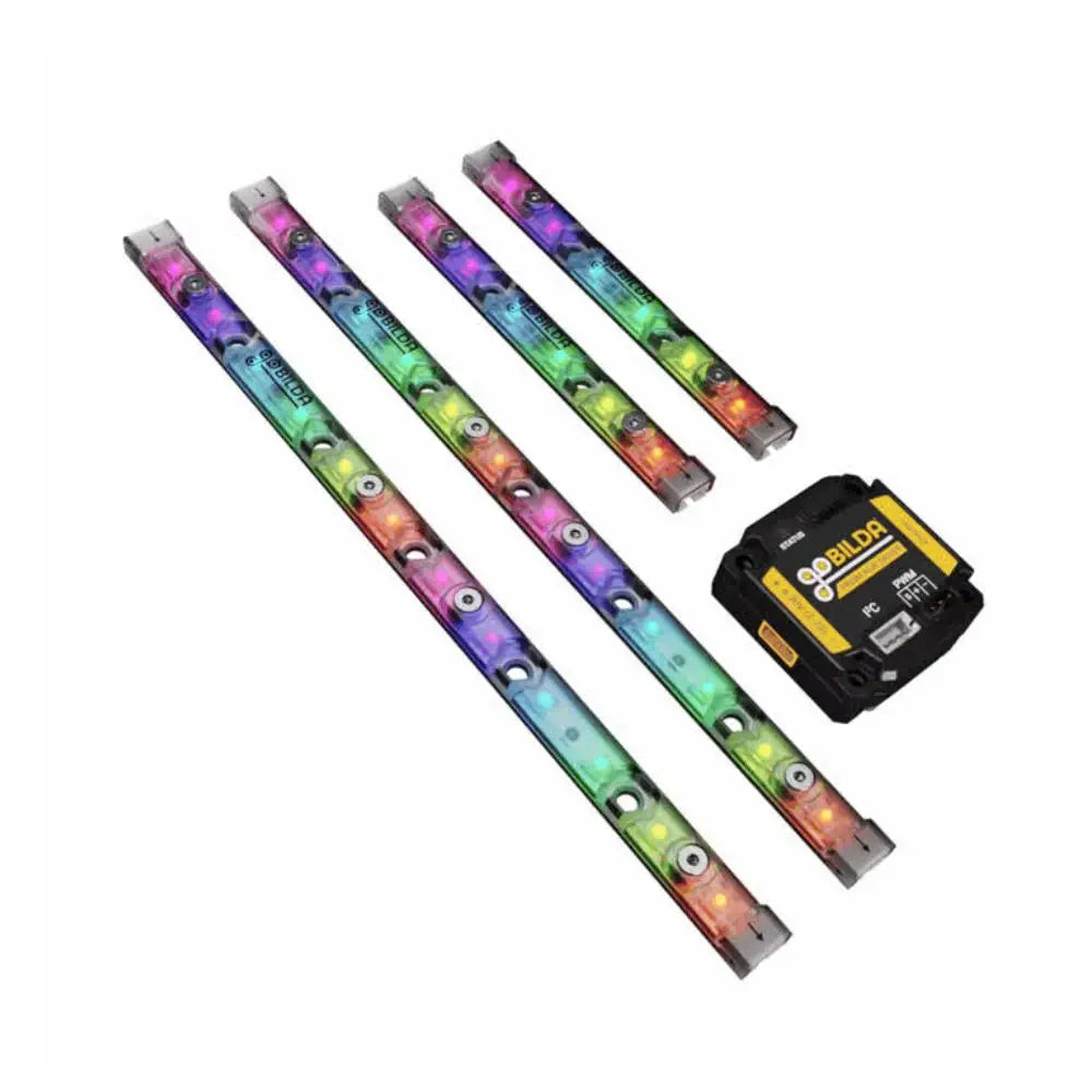 ServoCity Prism RGB LED照明キット (I²C / PWMコントロールドライバ搭載、LEDストリップ 4本付属)