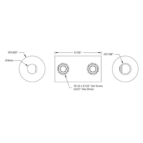ServoCity 4.7mm  - 4mmセットスクリューシャフトカプラ