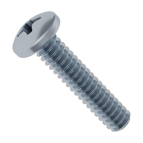 ServoCity 0.625&quot; (5/8&quot;) 6-32 亜鉛メッキ鋼製なべ頭ネジ (25 個パック)
